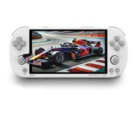 Trimui Smart Pro Handheld Game Console, 4.96-Inches Display Console Preinstalled Emulator with 128/256GB TF Card, Retro Game Console with Linux System Allwinner A133P Processor (White-256GB)