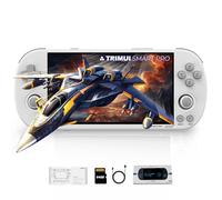 Trimui Smart Pro Handheld Game Console, Retro Hand Held Video Gaming Consoles with 64G/256G TF Card, 5 inch Screen Portable - White 64GB