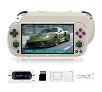 Trimui Smart Pro Retro Gaming Console 128GB, Portable Handheld Game Console with Built in 13000+ Video Games 26 Emulator, Linux Game System, 4.96 Inch Screen, 1280 x 720, 3D RGB Light Joystick (Gray)