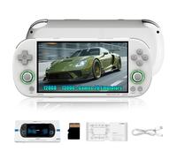 Trimui Smart Pro Retro Gaming Console 128GB, Portable Handheld Game Console with Built in 13000+ Video Games 26 Emulator, Linux Game System, 4.96 Inch Screen, 1280 x 720, 3D RGB Light Joystick (White)