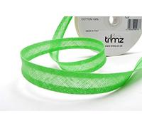 Trimz 14/4/4 mm Cotton Bias Binding Tape, Apple Greene 89t - Double-Fold Sewing Tape for Quilting, Dressmaking & DIY Crafts
