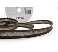 Trimz 14/4/4 mm Cotton Bias Binding Tape, Dark Brown 91t - Double-Fold Sewing Tape for Quilting, Dressmaking & DIY Crafts