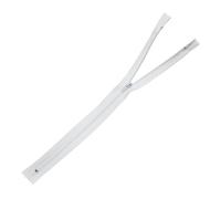 Trimz 18cm (~7inch) White one Way end Stop Zip with 4mm Teeth 1 Pcs, Polyester, 18 cm