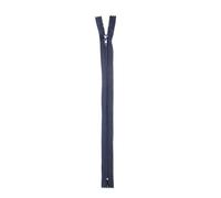 Trimz 35cm (~14inch) Navy one Way end Stop Zip with 4mm Teeth 1 Pcs, Polyester, 35 cm