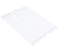 Trimz 35cm (~14inch) White one Way end Stop Zip with 4mm Teeth 10 Pcs, Polyester, 35 cm