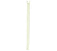 Trimz 40cm (~16inch) Cream one Way end Stop Zip with 4mm Teeth x 10 Pcs, Polyester, 40 cm