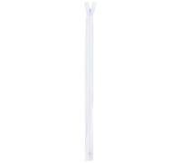 Trimz 40cm (~16inch) one Way end Stop Zip with 4mm Teeth - White x 10Pces, Polyester, 40 cm