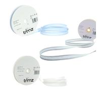 Trimz Arctic Frost Collection (White, Light Grey & Sky Blue) - 3-Pack 100% Cotton Bias Binding Tape (14mm) - 60 Meters Total - Wintery Narrow Edging for Baby Crafts, Apparel & Scandi Decor