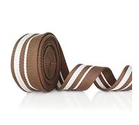 Trimz Belt Webbing, Brown/White, 5m x 50mm