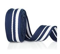 Trimz Belt Webbing, Navy/White, 5m x 50mm