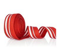 Trimz Belt Webbing, Red/White, 5m x 50mm