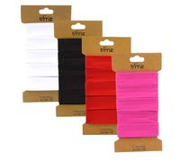 Trimz Bias Binding 3 x 5m + 10m Bundle - Studio Essentials Set - Creative Contrast (Red, Black, Fuchsia, 10m White)