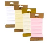 Trimz Bias Binding 3 x 5m + 10m Bundle - Studio Essentials Set - Soft Touch Set (Cream, Pink, Ivory, 10m White)