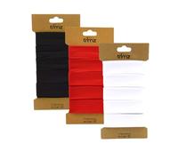 Trimz Bias Binding 3 x 5m Bundle - Starter Trio - Classic Set (White, Black, Red)