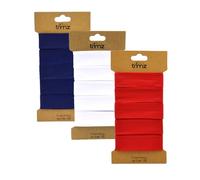 Trimz Bias Binding 3 x 5m Bundle - Starter Trio - Marine Combo (Navy, White, Red)
