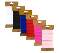 Trimz Bias Binding 5 x 5m + 10m Bundle - Studio Box - Creative Colour Box (Red, Fuchsia, Pink, Royal Blue, Black, 10m White)