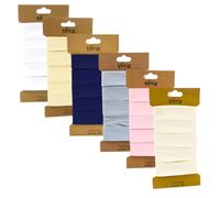 Trimz Bias Binding 5 x 5m +10m Bundle - Studio Box - Elegant Essentials (Cream, Ivory, Pink, Grey, Navy, 10m White)