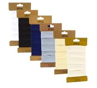 Trimz Bias Binding 5 x 5m +10m Bundle - Studio Box - Professional Neutrals (Black, Grey, Ivory, Navy, Cream, 10m White)