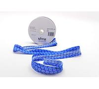 Trimz Bias Binding, Cotton, White and Blue, 25/5/5 mm