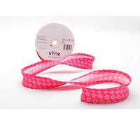 Trimz Bias Binding, Cotton, White and Fushia Pink, 25/5/5 mm