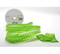Trimz Bias Binding, Cotton, White and Green, 25/5/5 mm