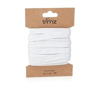 Trimz Braided Flat Elastic, White, 10mm x 5m