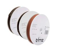 Trimz Brown Gradient Collection (Dark, Mid & Light Brown) - 3-Pack 100% Cotton Bias Binding Tape (14mm) - 60 Meters Total - Professional Narrow Edging for Apparel, Repairs & Fine Tailoring