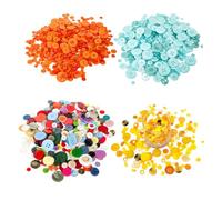 Trimz Buttons Summer Haze Pack - Turquoise, Yellow, Orange, Multi Summer Color Button Set