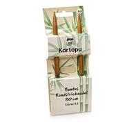 Trimz Circular Knitting Needles 80cm with Metal Rope 8mm (K-826-8), Natural