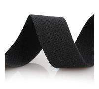 Trimz Cotton Blend Webbing Roll - 40mm x 45m, Black - Strong Durable Strap (70% Cotton, 30% Polyester) for Upholstery, Crafts, Bag Making, Pet Collars & DIY Projects