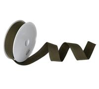 Trimz Cotton Webbing, Dark Olive, 25mm x 5m
