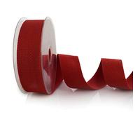 Trimz Cotton Webbing, Dark Red, 25mm x 5m