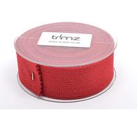 Trimz Cotton Webbing - Dark Red - 40mm x 5m