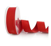 Trimz Cotton Webbing, Red,30mm