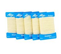 Trimz Darning Wool - 100% Acrylic Yarn, Cream, Pack of 5 x 20m - Soft, Durable Thread for Mending, Knitting, Sewing & Craft Repairs