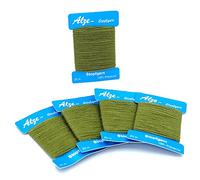 Trimz Darning Wool 5 Pack - Olive Green 20 m Skeins (100% Acrylic) | 100 Metres Total | Soft, Durable Thread for Mending, Knitting & Craft Repairs