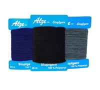Trimz Darning Wool, Polyester, Black/Dark Grey/Dark Navy, 3 x 20m
