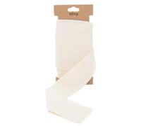 Trimz Double Herringbone Cotton Ribbon, Natural, 50mm x 5m