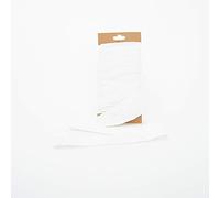 Trimz Double Herringbone Cotton Ribbon, White, 50mm x 5m