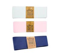 Trimz Grosgrain Ribbon Wide Ribbon Pack - 40mm x 3m - White, Pink, Navy