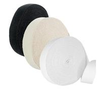 Trimz Heavy Duty Cotton Webbing Variety Pack 30mm - White, Black, Ecru - Assorted Colour Webbing Straps for Bags, DIY, Upholstery