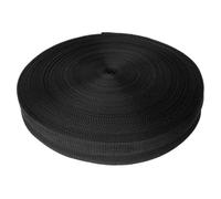 Trimz Heavy Duty Polypropylene Webbing Strap - 13mm Wide x 100m Long - Strong, Abrasion-Resistant Tape for Sewing, Bags, Belts & DIY (Black)