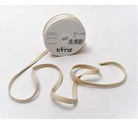 Trimz Heavy Weight 100% Cotton Webbing Tape | 10mm x 10m | Natural Ecru | Narrow Fabric Strap for Bunting, Drawstrings, Apron Ties & Crafting