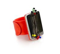 Trimz Magnetic Wrist Pin Cushion - Red Adjustable Sewing Wristband with Strong Magnet for Needles and Pins, 240mm x 28mm