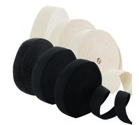 Trimz Maker’s Value Set - Heavy Duty Cotton Webbing Black & Ecru - 25mm, 30mm, 40mm - Strong Durable Straps for Bag Making, Upholstery