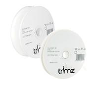 Trimz Master & Mini Matching Duo (White) - 2-Pack 100% Cotton Bias Binding Tape (25mm & 14mm) - 40 Meters Total - Coordinated Folded Edging for Professional Dressmaking, Quilting & Bridal Crafts