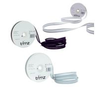Trimz Monochrome Greyscale Set (Black, Mid Grey, Light Grey) - 3-Pack 100% Cotton Bias Binding Tape (14mm) - 60 Meters Total - Sophisticated Narrow Edging for Fine Apparel, Repairs & Tailoring
