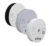 Trimz Monochrome Greyscale Set (Black, Mid Grey, Light Grey) 3-Pack 100% Cotton Bias Binding Tape (25mm) - 60 Meters Total - Sophisticated Folded Edging for Modern Quilts, Repairs & Garments