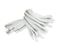 Trimz Open Ended Metal Zip, White, 100cm