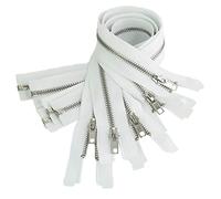 Trimz Open Ended Metal Zip, White, 100cm